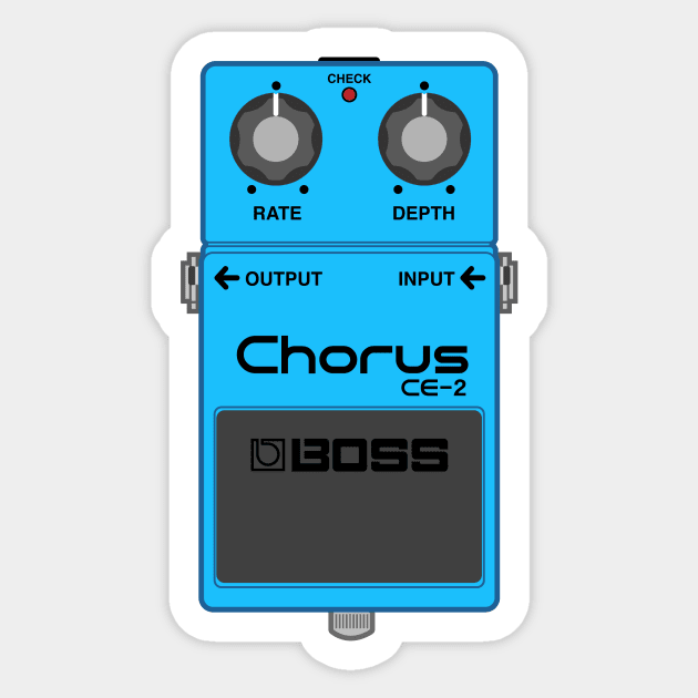 Boss CE-2 Chorus Guitar Effect Pedal - Boss - Sticker Boss CE-2 Chorus Guitar Effect Pedal - Boss - Sticker